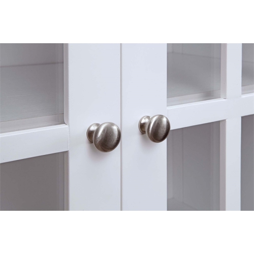 Big Sur Deluxe 48-inch TV Stand with Storage Cabinets and Shelf in White Wood