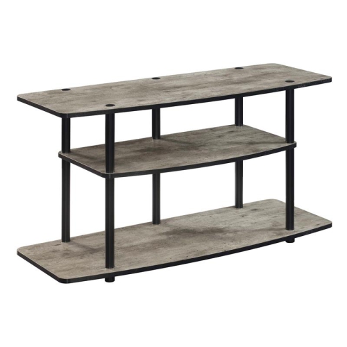 CONVENIENCE CONCEPTS  Designs2Go Three-Tier Wide Tv Stand In Weathered Gray Wood