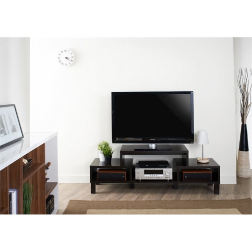 Bowery Hill Modern Wood TV Stand for TVs up to 60'' in Black