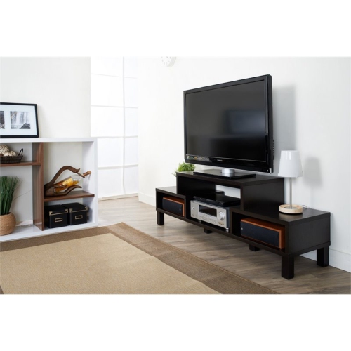 Bowery Hill Modern Wood TV Stand for TVs up to 60'' in Black