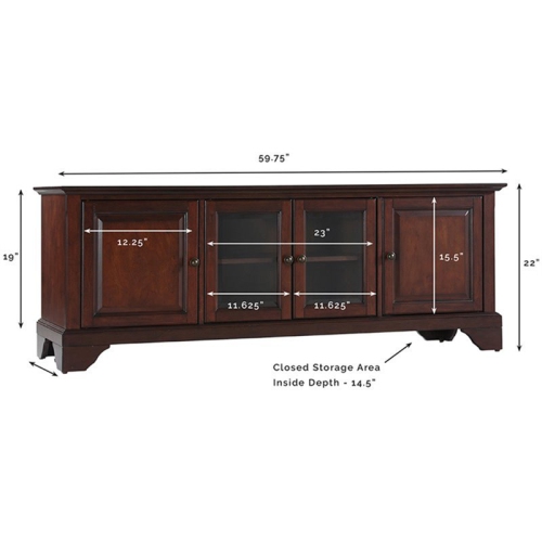 Bowery Hill 60" Low Profile TV Stand in Mahogany