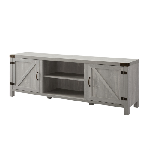 WALKER EDISON  70" Modern Engineered Wood Tv Stand In Stone Gray Well constructed TV Stand