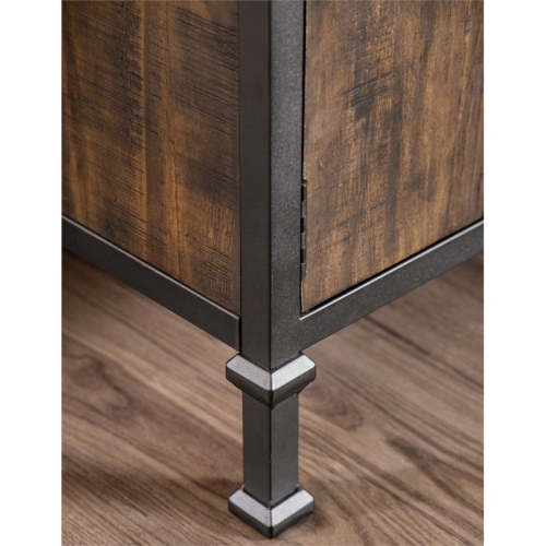 Furniture of America Ronda Industrial Wood 60-Inch TV Stand in Weathered Oak