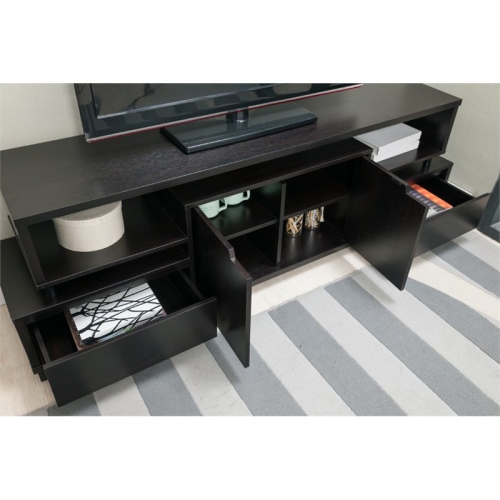 Bowery Hill Contemporary TV Console in Cappuccino