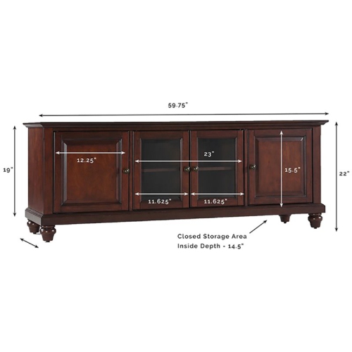 Bowery Hill 60" Low Profile TV Stand in Mahogany