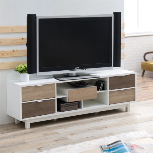 Bowery Hill Modern 70.8" TV Stand in White