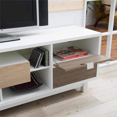 Bowery Hill Modern 70.8" TV Stand in White
