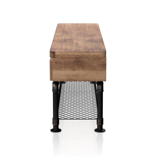 Furniture of America Cyprinus Industrial Metal 60-Inch TV Stand in Antique Black