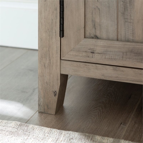 Pemberly Row 70" TV Console with 2-Side Doors and Storage in Gray Wash