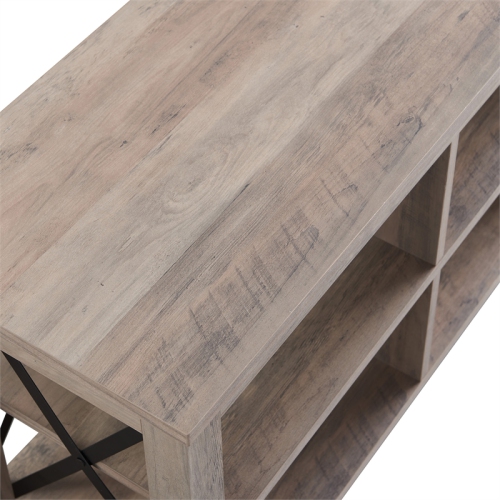 Henn&Hart 58" Gray Oak/Metal TV Stand