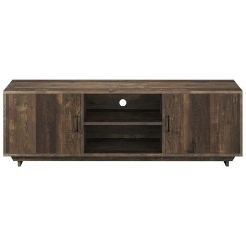 Meuble rustique de 62 po en bois de Krella de Furniture of America pour téléviseur en chêne récupéré