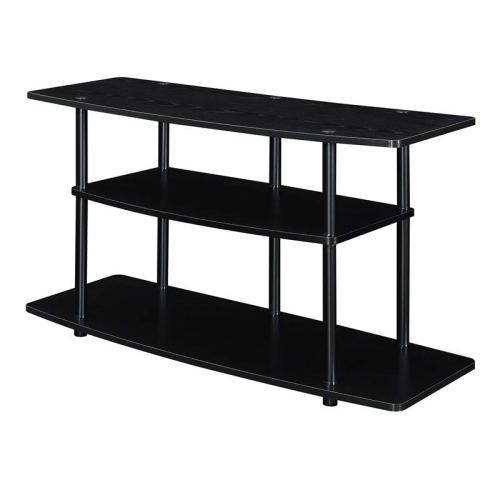 CONVENIENCE CONCEPTS  Designs2Go Three-Tier Wide Tv Stand In Wood Finish In Black