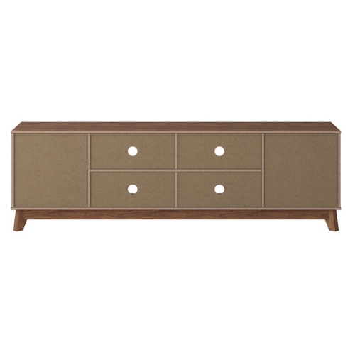 CorLiving Hollywood Brown Wood Grain TV Stand with Drawers for TVs up to 85"