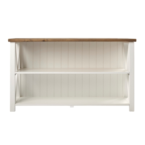 Bowery Hill 52" Solid Wood Farmhouse Storage Console in White