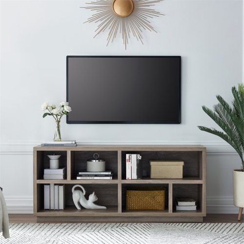 Henn&Hart 58" Gray Oak TV Stand