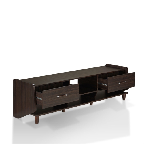 Furniture of America Waggoner Wood 70-Inch TV Stand in Brown Wenge