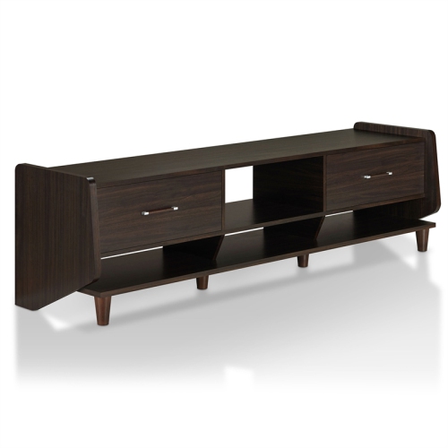 Furniture of America Waggoner Wood 70-Inch TV Stand in Brown Wenge