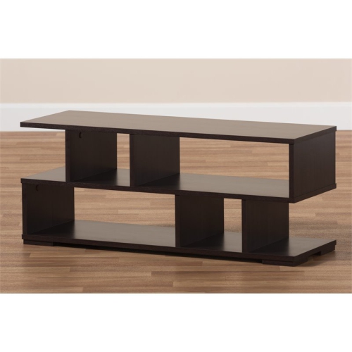 Baxton Studio Arne Wood TV Stand in Dark Brown