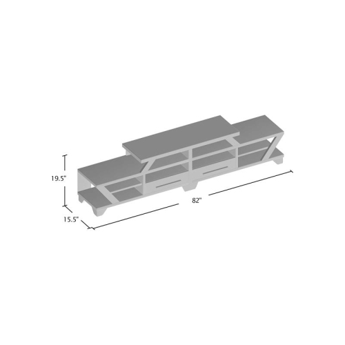 Furniture of America Dixon Rustic Wood 82-Inch TV Stand in Distressed Gray