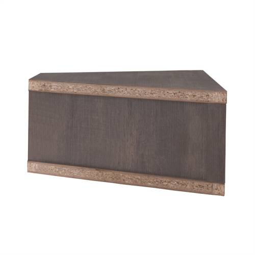 Bowery Hill Corner Wood Floating 42" TV Stand in Walnut Oak