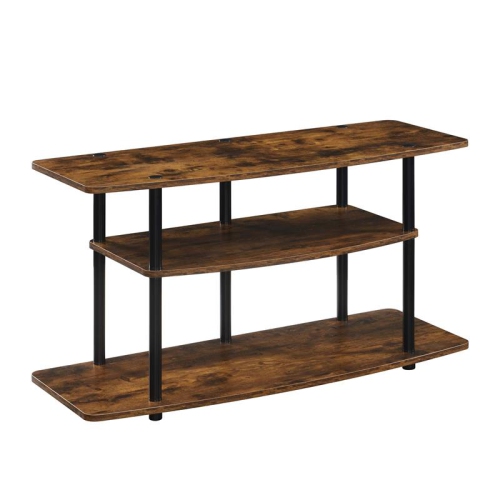 CONVENIENCE CONCEPTS  Designs2Go Three-Tier Wide Tv Stand In Nutmeg Wood Finish