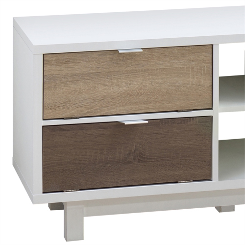 Furniture of America Aaron Contemporary Wood 71-inch TV Stand in White