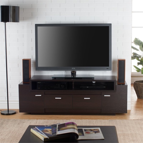 Bowery Hill 60" TV Stand in Cappuccino