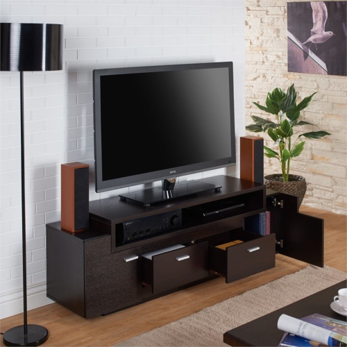 Bowery Hill 60" TV Stand in Cappuccino