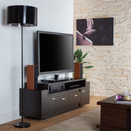 Bowery Hill 60" TV Stand in Cappuccino