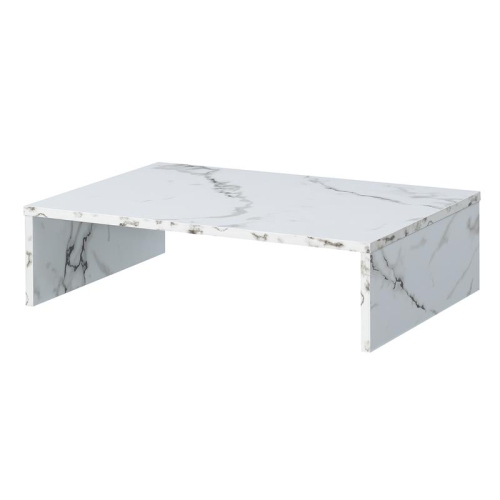 CONVENIENCE CONCEPTS  Designs2Go Small Tv/monitor Riser In Faux Marble Wood In White