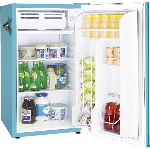 Frigidaire Retro EFR376 Mini-bar réfrigérateur de 3,2 pi3 avec ouvre-bouteille latéral - Bleu