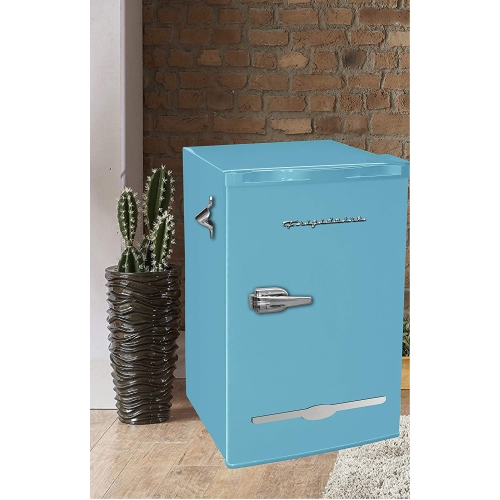 Frigidaire Retro EFR376 Mini-bar réfrigérateur de 3,2 pi3 avec ouvre-bouteille latéral - Bleu