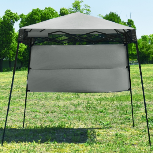Topbuy 7x7 FT Pop-up Canopy Portable Outdoor Offset Tent w/Carry Bag Grey