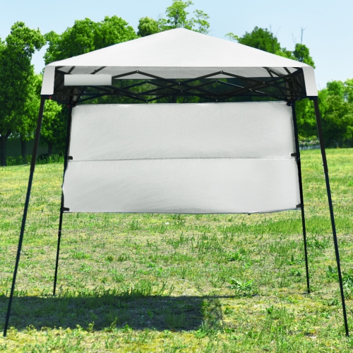 Topbuy 7x7 FT Pop-up Canopy Portable Outdoor Offset Tent w/Carry Bag White