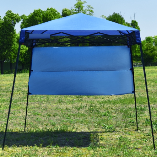 Topbuy 7x7 FT Pop-up Canopy Portable Outdoor Offset Tent w/Carry Bag Blue