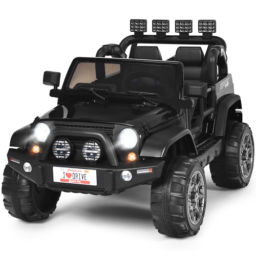 TOPBUY  12V Electric Kids Ride On Truck Toys 2 Seater Jeep Car With Remote Control