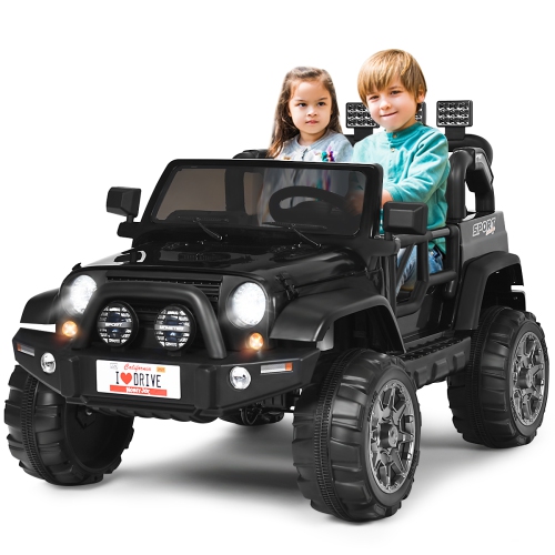 Topbuy 12V Electric Kids Ride On Truck Toys 2 Seater Jeep Car With Remote Control