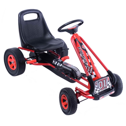 Topbuy Kids Go Kart Pedal Powered Tricycle Racing Ride On Bike Toy Scooter Trainer Trike