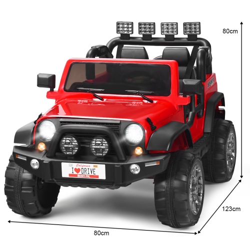 Topbuy 12V Electric Kids Ride On Truck Toys 2 Seater Jeep Car With Remote Control