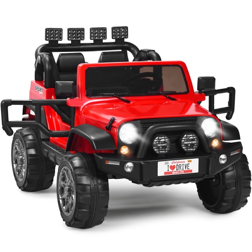 Topbuy 12V Electric Kids Ride On Truck Toys 2 Seater Jeep Car With Remote Control