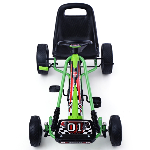 Topbuy Kids Go Kart Pedal Powered Tricycle Racing Ride On Bike Toy Scooter Trainer Trike