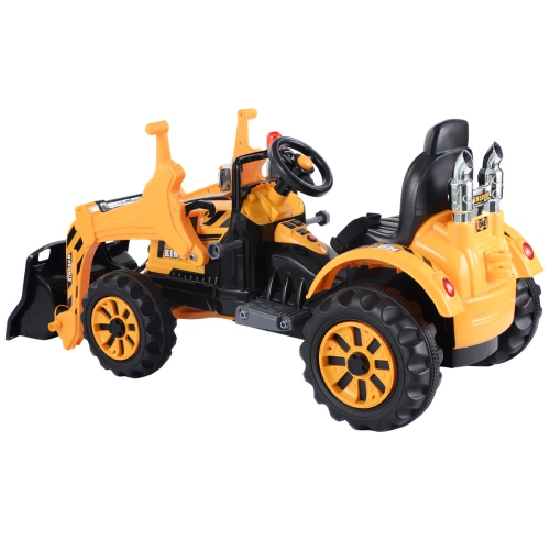 TOPBUY  Electric Kids Ride On Toy Car Excavator Truck Digger Scooter W/ Front Loader