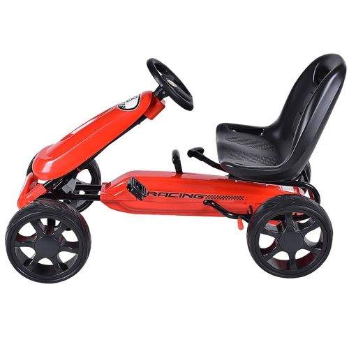 Topbuy Go Kart Kids Bike Ride on Toys with 4 Wheels and Aadjustable Seat Red