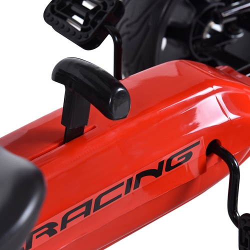 Topbuy Go Kart Kids Bike Ride on Toys with 4 Wheels and Aadjustable Seat Red