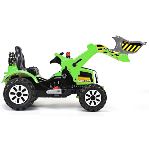 TOPBUY  Kids Ride On Excavator Truck, Electric Digger Scooter With Front Loader Digger