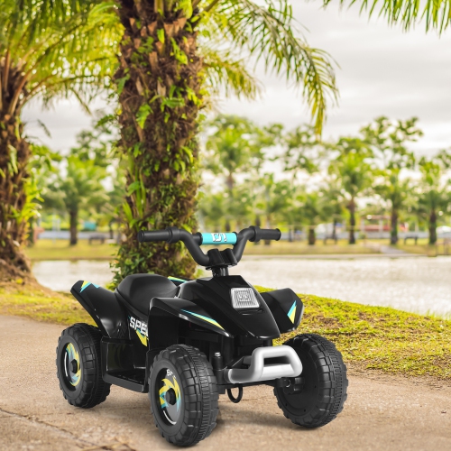 Topbuy 6V Kids Mini Electric Quad ATV Battery Powered Toddler Ride On Toy Black