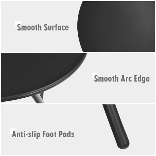 Patiojoy 3PCS Patio Rattan Furniture Set Outdoor Chairs & Coffee Table Wicker Bistro Table Set for Balcony Lawn Garden