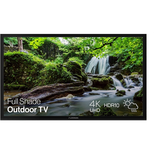 Furrion Aurora 65-inch Full Shade Outdoor TV- Weatherproof, 4K UHD HDR LED Outdoor Television with Auto-Brightness Control - FDUF65CBS