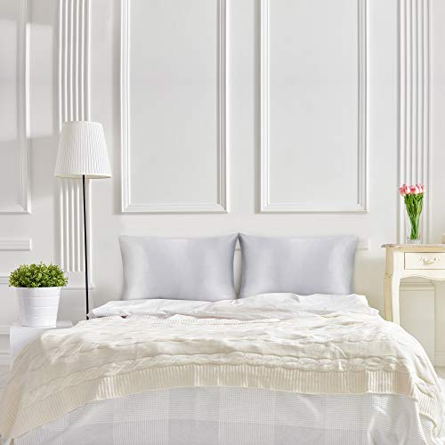 JINAMART Silky Satin Pillowcase - Ultra-Soft Satin Pillow Cases for Hair and Skin | Hypoallergenic Pillows Case with Hidden Zipper Closure