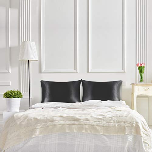 JINAMART Silky Satin Pillowcase - Ultra-Soft Satin Pillow Cases for Hair and Skin | Hypoallergenic Pillows Case with Hidden Zipper Closure